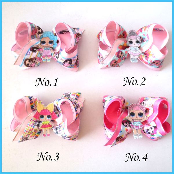 

blessing girl popular 4" two tone abc hair bow clip b- joyful doll rainbow y200710, Slivery;white