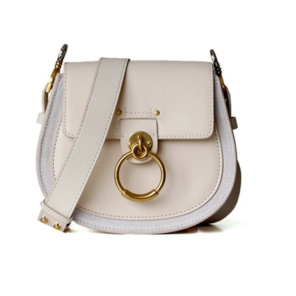 

camelia metal ring bag cross-body genuine suede and cow leather handbag c0121