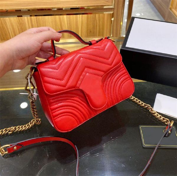 

2020real leather bag leather handbags shoulder bags women fashion tote quality high marmont purses backpack genuine lady crossbody ggktv, Red;black