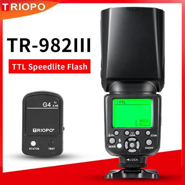 

flashes triopo tr-982iii tr-982 iii 2.4g wireless gn58l 1/8000 hss master slave cameras flash speedlite for1