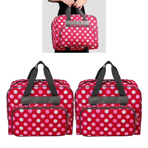 

2x multifunctional large capacity sewing machine bag travel storage, Black