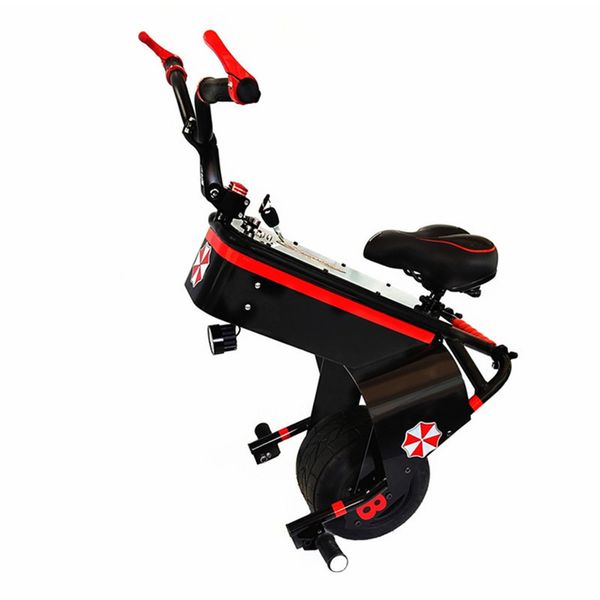 Scooter elétrico 60V 800W Motocicleta de uma roda Scooters de auto -equilíbrio 10 polegadas com uniciclo elétrico portátil de assento um para a juventude