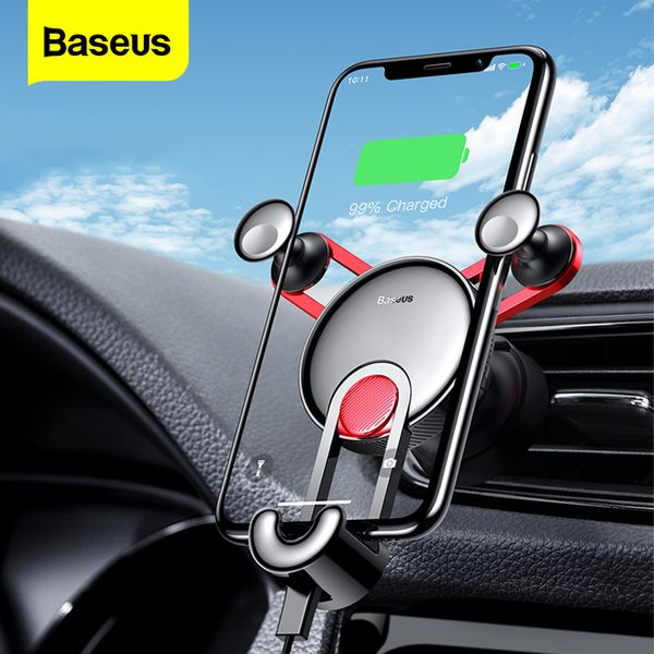 

baseus iphone 11 pro xr x 8 gravity mount phone in car air vent holder for samung s10 xiaomi