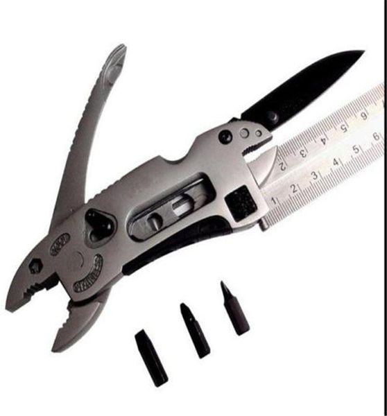 

utility tool fold knife travel camp plier wrench adjustable tool jaw screwdriver hike hunt survive kit multi fucntion spanner bbyaxr