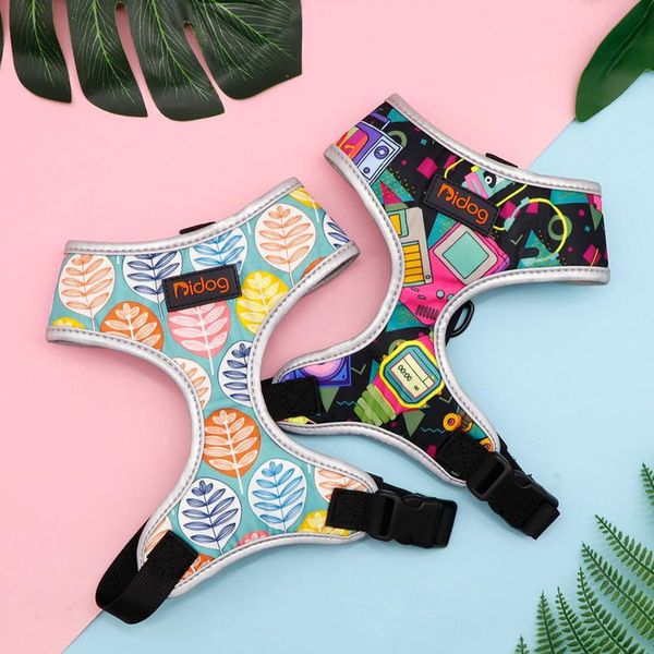 

breathable nylon no pull dog harness vest reflective adjustable printed pet harness for small medium d wmtndi