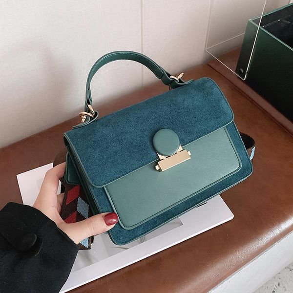 

2021 scrub small pu leather crossbody bags 2021 trending contrast color handbags women's chain shoulder hand bag