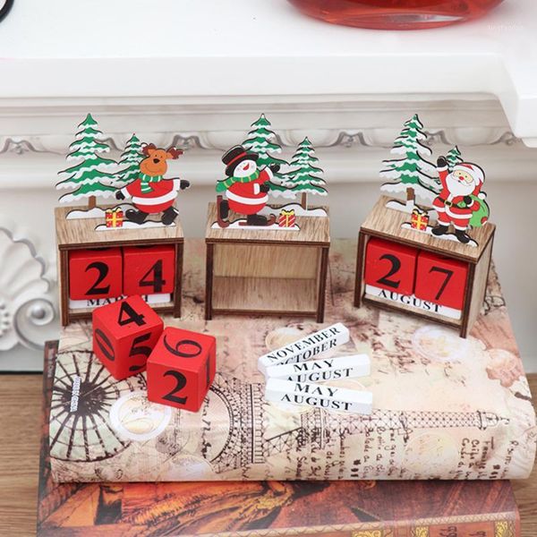 

christmas decorations for home european pastoral craft wooden creative ornaments calendar gift1