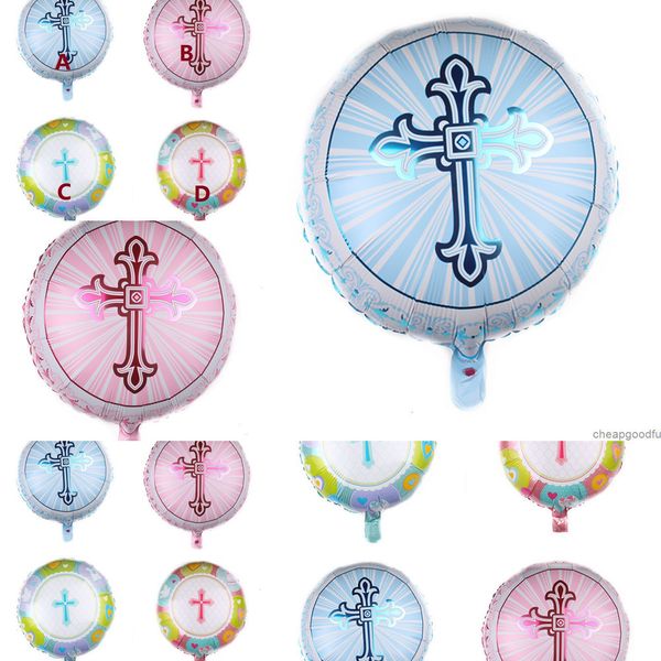

u factory round crucifix foil balloon balloons cross helium decorations balls thanksgiving easter party supplies 4u