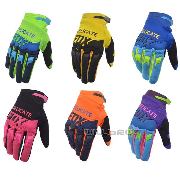 

delicate fox air mesh cycling race dirtpaw motorbike mountain bicycle offroad racing motorcycle gloves, Blue;gray
