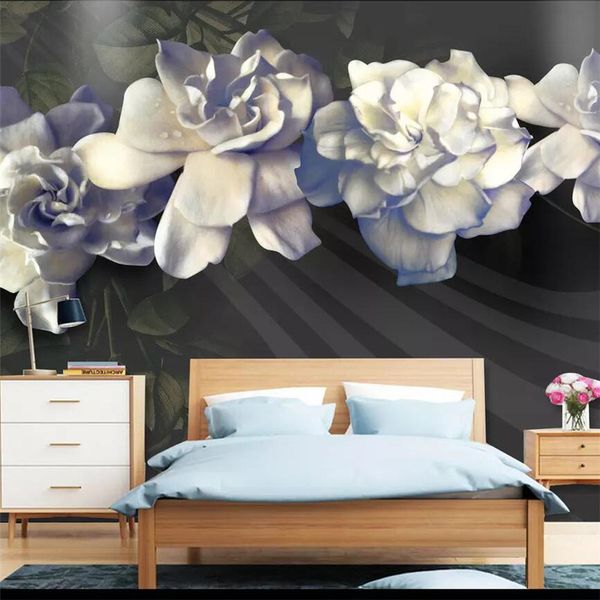

customized hd large relief scorpion flower retro background wall painting custom large mural green wallpapers papel de parede