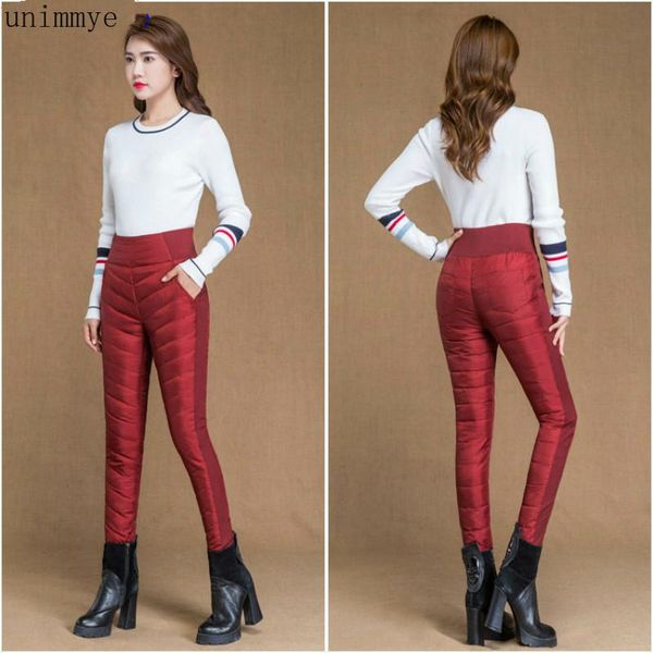 

winter pants women cotton pants high waist skinny warm formal warmed women's female black work trousers pantalon femme l11, Black;white