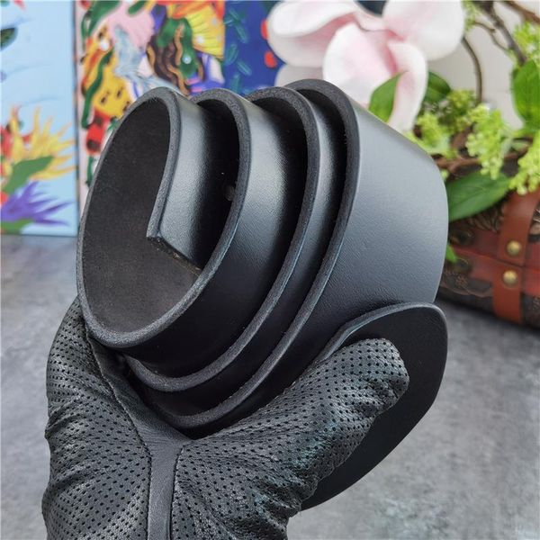 

43mm widethick luxury leather belts without belt buckles ceinture waist belt for pin buckle 95-120cm black men sp08, Black;brown