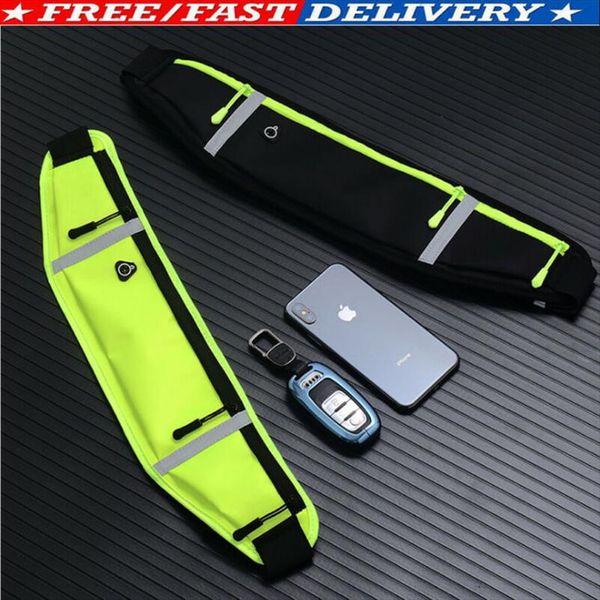 

сша stock running спорт bum сумка пакет путешествия живота талии пояс денег zip туризм чехол кошелек