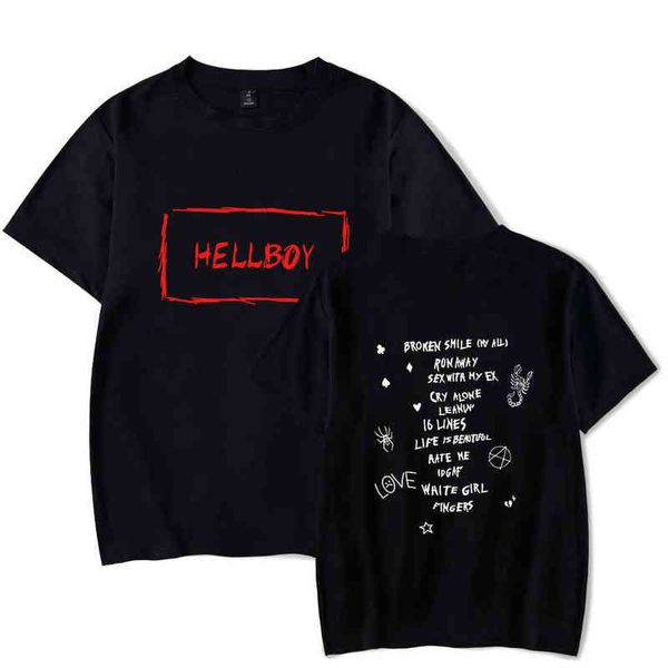 Nuova T-shirt Lil Peep Stampa Stampa Uomo Tempo libero manica corta Tshirt morbido cotone hip hop streetwear ragazzo / ragazza lil peep fan fan vestiti G1222