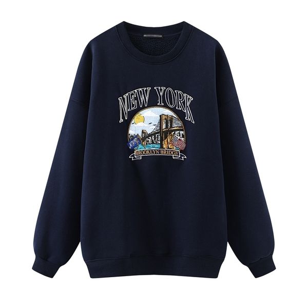 

oversize girls elegant embroidery sweatshirts autumn fashion ladies streetwear pullovers female stylish clothes women chic 201201, Black