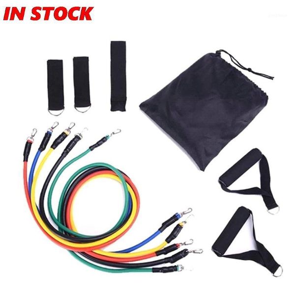 

11-piece set tensioner pull rope fitness multi-function tensioner suit muscle training belt elastic sleeve bands set1