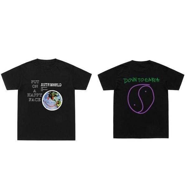 

travis scott tshirts lollapalooza astroworld smiley world t shirt men women summer cotton t-shirt harajuku hip hop tee jllncv ly_bags