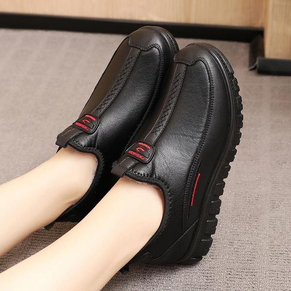 

дама хлопок обувь женщина зима плюс velvet теплой мать снег boots старого пекин толстой подошву non-slip женской обувь, Black