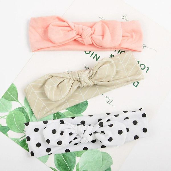 

3pcs set baby girl heabands floral bows elastic haarband baby headband cotton rabbit ear hair accessories girls hairband wmtzec rimmer, Slivery;white