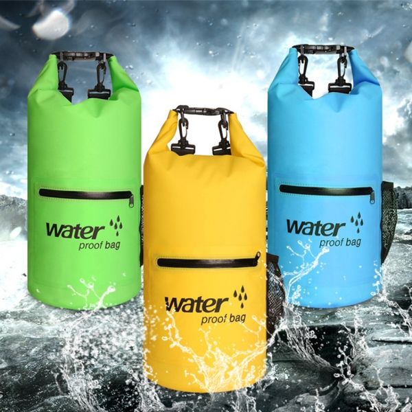 10L 20L Immersione Compressione Immagazzinaggio Borsa impermeabile Borsa asciutta per uomo Donna Nuoto Rafting Kayak Q0705