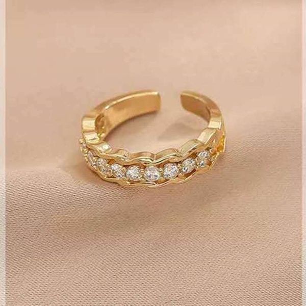 

exquisite zircon ring female small design fashion personality light luxury pointer ring opening adjustable finger ring red, Silver