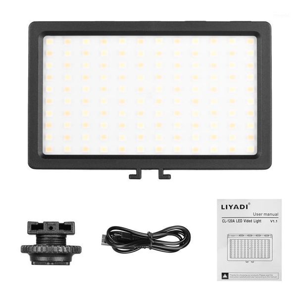 

camera led video light panel 3200k-5600k dimmable lamp adjustable brightness flash light with cold shoe mount pgraphy studio1