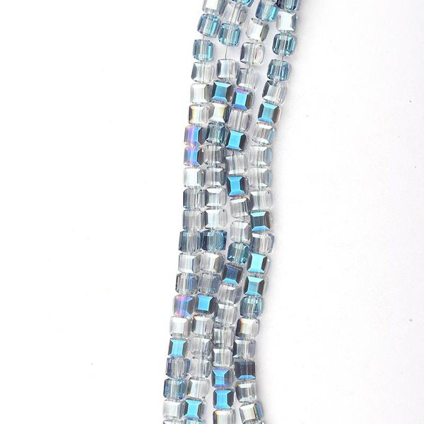 

6мм 95pcs lot blue crystal cube квадратные бусины декоративные стеклянные прозрачные сыпучие шарики для diy изготовление ювелирных изделий а, Black
