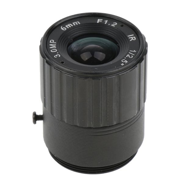 

1/2.5'' cctv surveillance camera prime lens cs mount with ir 6mm 3mp f1.2 ccd