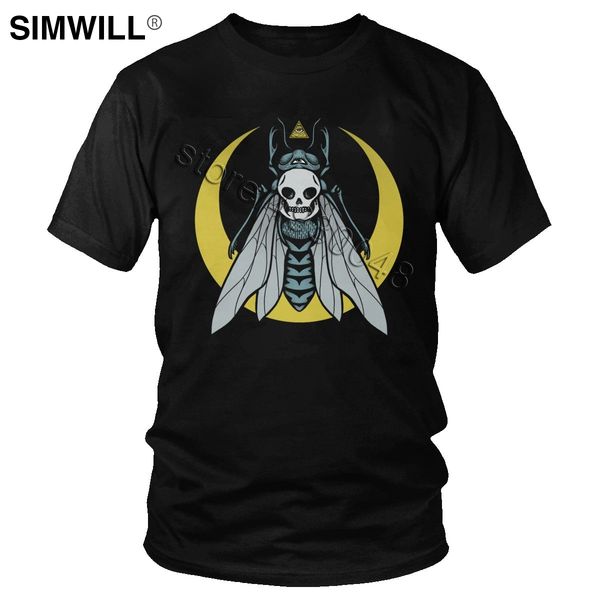 

sport men's dark fly t shirts urban demon bee skull tee short sleeve pure cotton printed tshirt round collar designer fans apparel