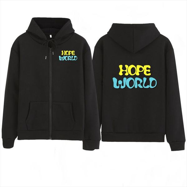 

harajuku толстовка пуленепробиваемый бойскаутов j надежда надежда мир желтый hixtape kpop hoodie круглый шею длинным рукавом на молнии толст, Black