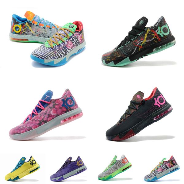 

mens what the kd 6 vi shoes easter christmas bhm aunt pearl pink floral black asw glow in dark yellow kevin durant sneakers tennis with box