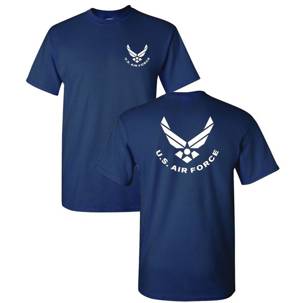 

new fashion casual men t shirt new. u.s. air force usaf small front large back logo navy tee size s 3xl sport hooded sweatshirt hoodie