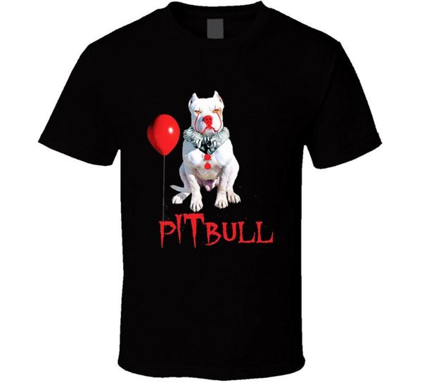 

pitbull pennywise it clown parody scary halloween cosplay costume funny design new short sleeve sport hooded sweatshirt hoodie t shirt