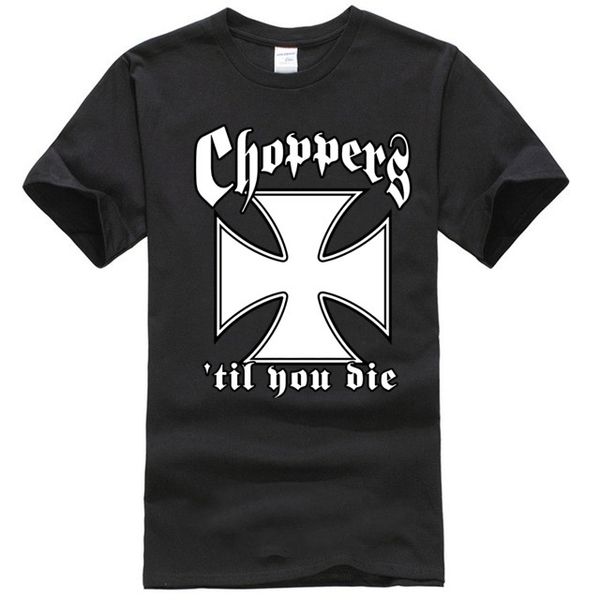 

leathers chopper's 'til you die classic red t-shirt sport hooded sweatshirt hoodie