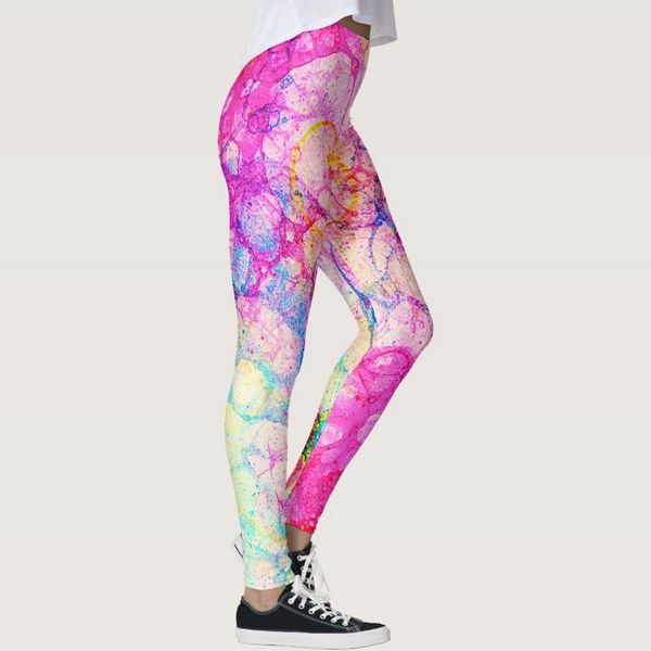 

yoga outfits sports leggings quick-drying pants multi-color printed running fitness jogging trousers leginsy damskie, White;red