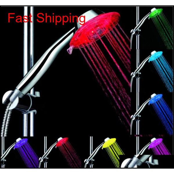 

color changing showerhead handheld led 3 water mode 7 color glow light matically changing qyluwq packing2010