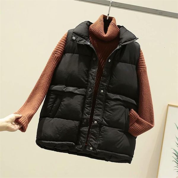

2021 new fall solid female winter loosened long waistband cotton jacket women's warm-wind waistcoat jdbo, Black;white