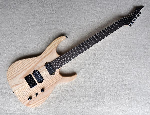 

factory custom natural wood color 6 strings electric guitar with ash body,black hardware,rosewood fretboard,can be customized