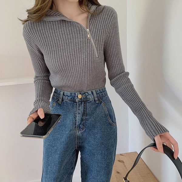 

women's long sleeve sweater with thickened temperament in autumn and winter 2020, White;black