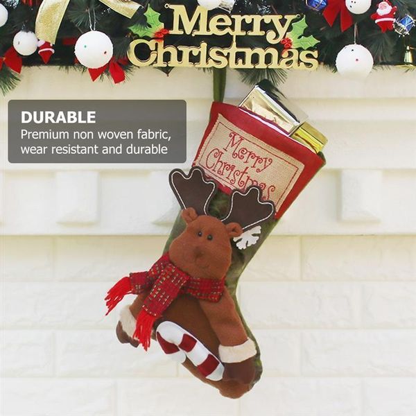 

3pcs fashiondf34christmas year stocking 2021 gifts new bag decorations for home socks xmas tree decoration decor t200909