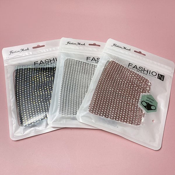 

rhinestone mask mascarilla women decoration jewelry diamond crytal face mask fashion glitter mesh net party show mo