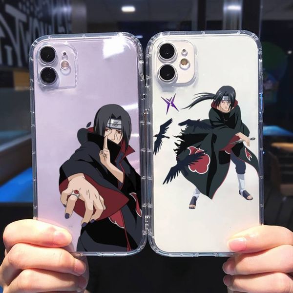 

3naruto itachi transparent case for vip 5, 5s, 5c, se, 6, 6s, 7, 8, 11, 12 plus, mini x, xs, xr, pro maxcf1