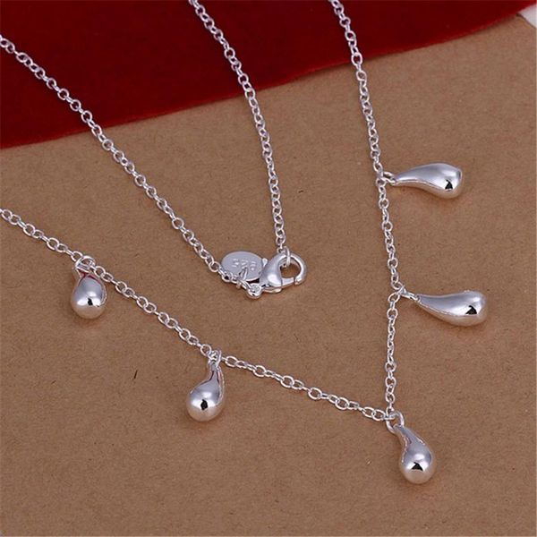 

wholesale charms drop for women chain wedding silver color beautiful chain pendant necklace fashion trends jewelry gifts n131 h sqcptu