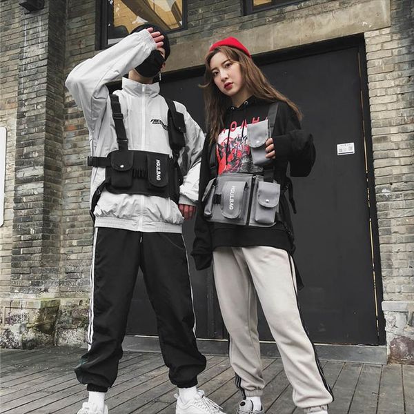 

мужчины мода грудь мешок rig для женщин сумка талии streetwear функциональная tactical холст сумки hip hop сумки на ремне сумки crossbody