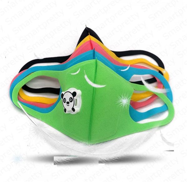 

kids children 3d cartoon protective sponge with breather valve dustproof masks respirator washable reusable face mask e4907