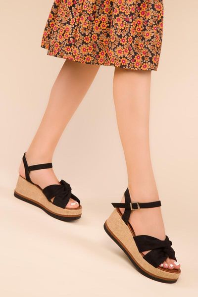 

soho women 's wedges shoes 15125, Black