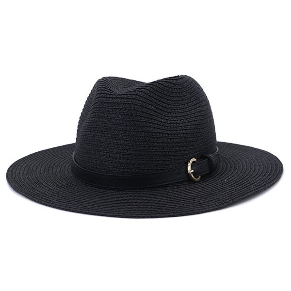 

spring summer straw cap party street beach outdoor sunhat floppy wide brim chapeau women men panama jazz lover gentleman hat, Blue;gray