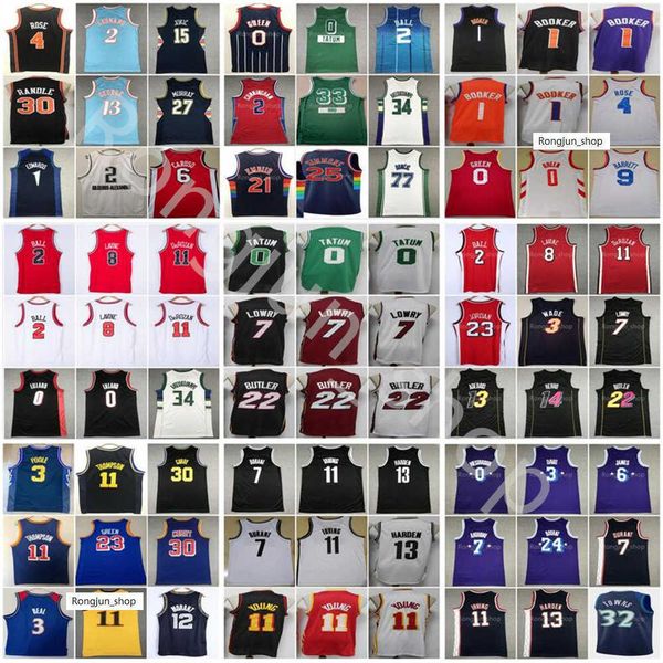

75th basketball jerseys 2 collin shai sexton gilgeous-alexander 4 jalen suggs 23 draymond 30 stephen green curry 22 jimmy 3 poole butler, Black;red