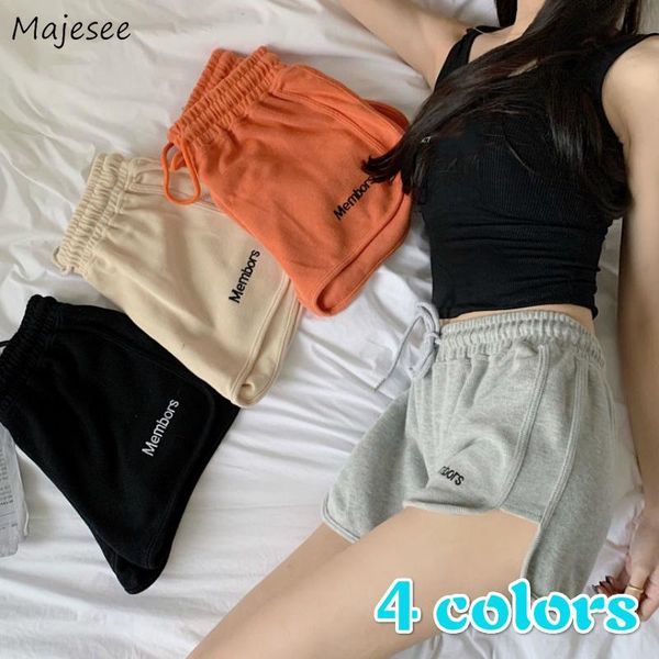 

women's shorts women slim all-match leisure students streetwear lady ulzzang jogging summer female high waist chic big size 3xl, White;black