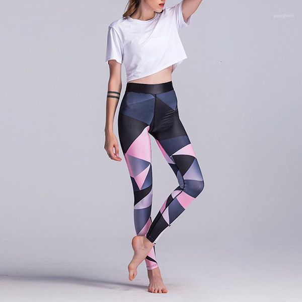 

yoga outfits women's sports trousers pants stretch printing tights running leggings gym fitness trousers1, White;red